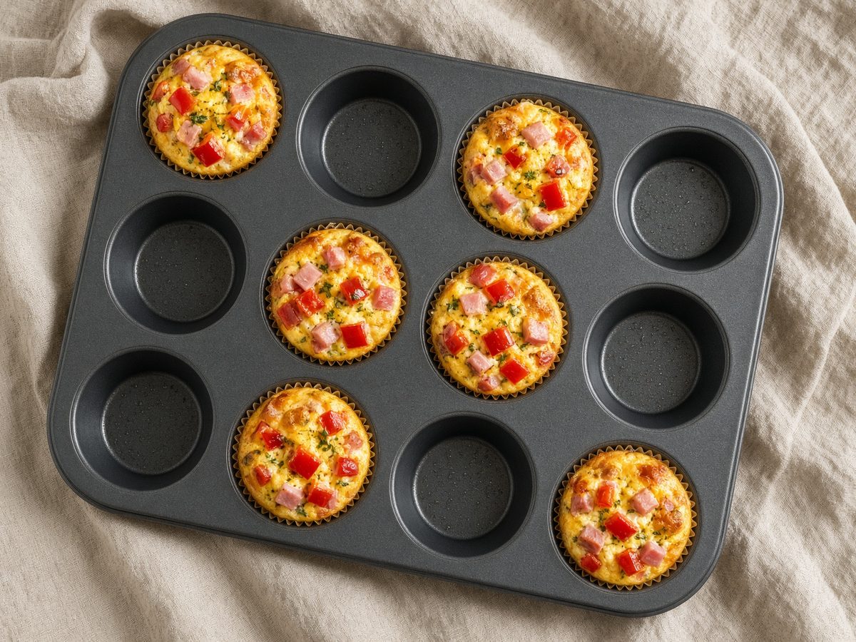 Eier-Muffins aus dem Ofen