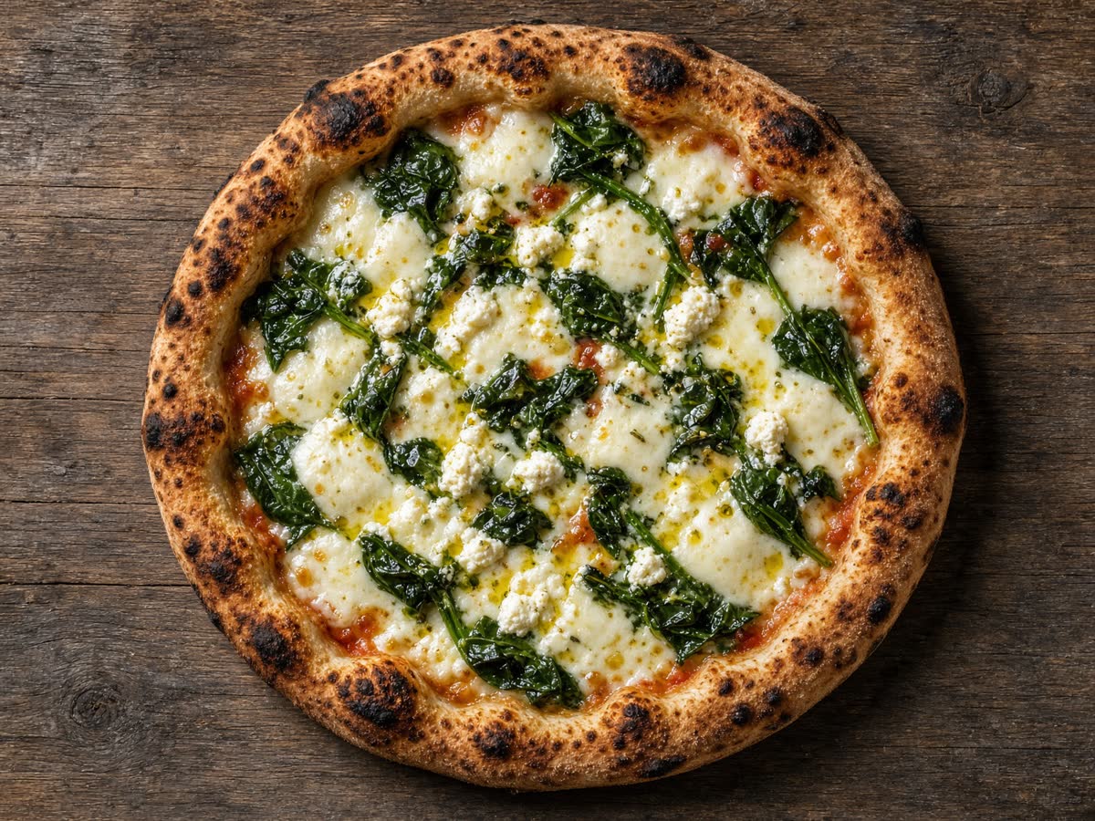 Spinat-Pizza