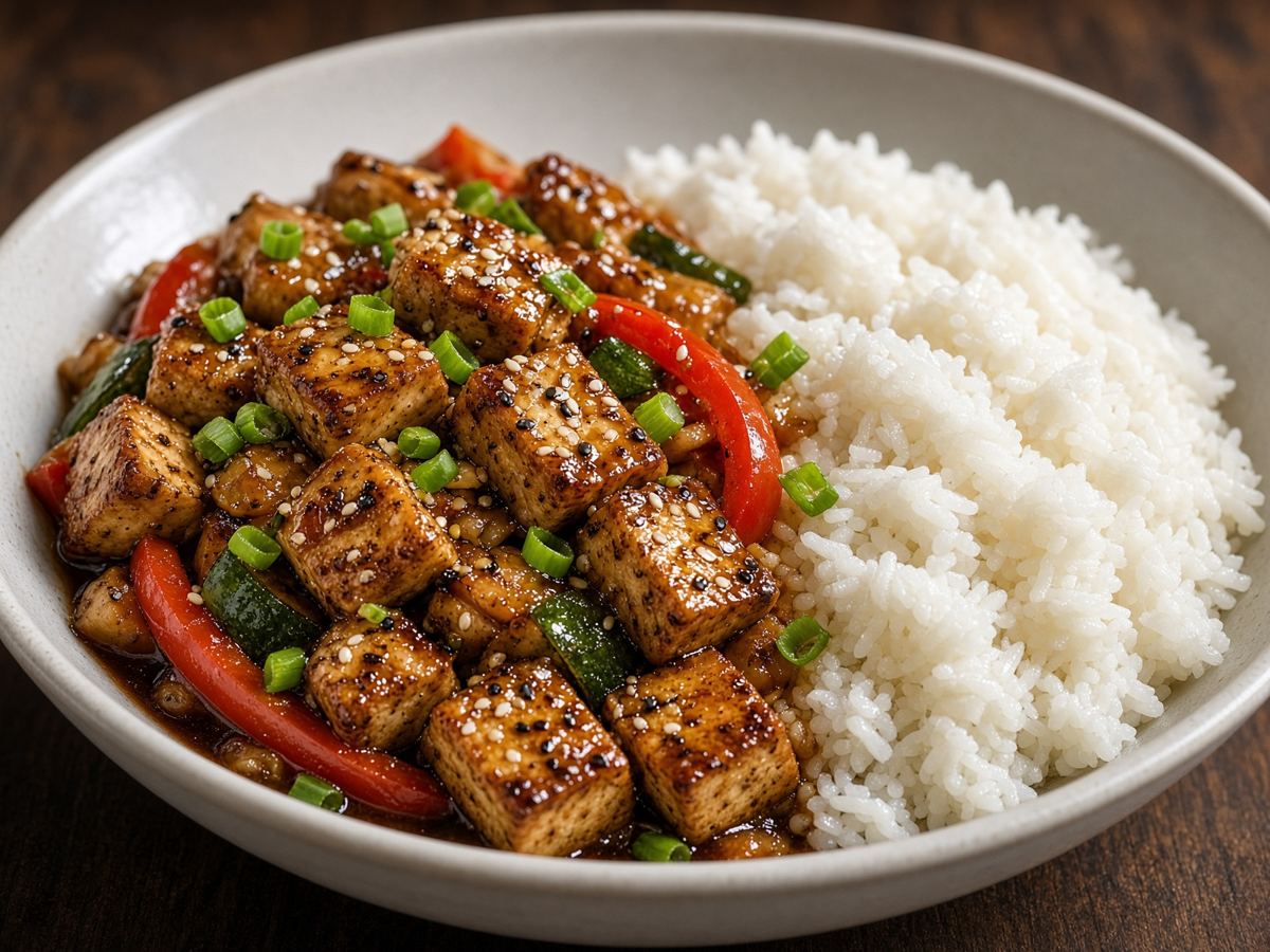 Gebratener Reis mit Tofu